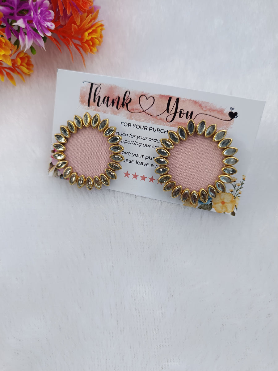 Lightpink Fabric Earring