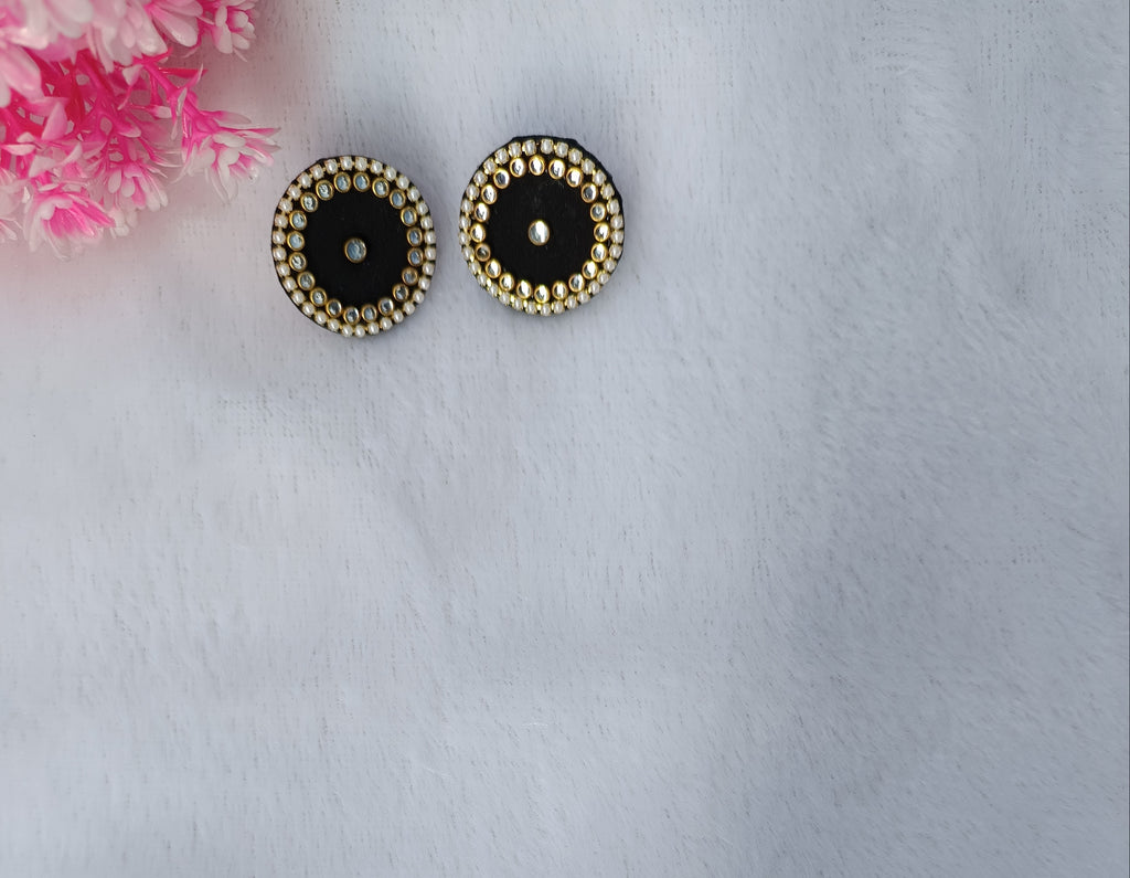 Black Fabric Earring