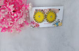 Yellow Fabric Earring