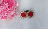 Red Fabric Earring