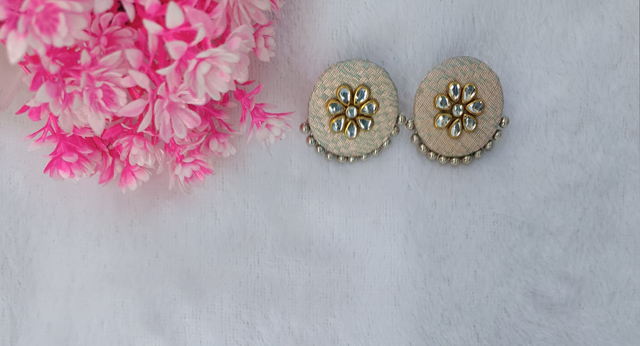 Round Shape Fabric Earring