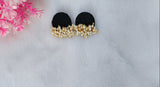 Black Loreal Fabric Earring