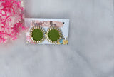 Light Green Fabric Earring