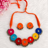 Navratri Multicolor Thread Necklace