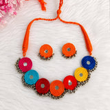 Multicolor Mirror Necklace Set