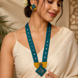 Navratri Teal Statement Set