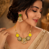 Yellow Green Floral Set