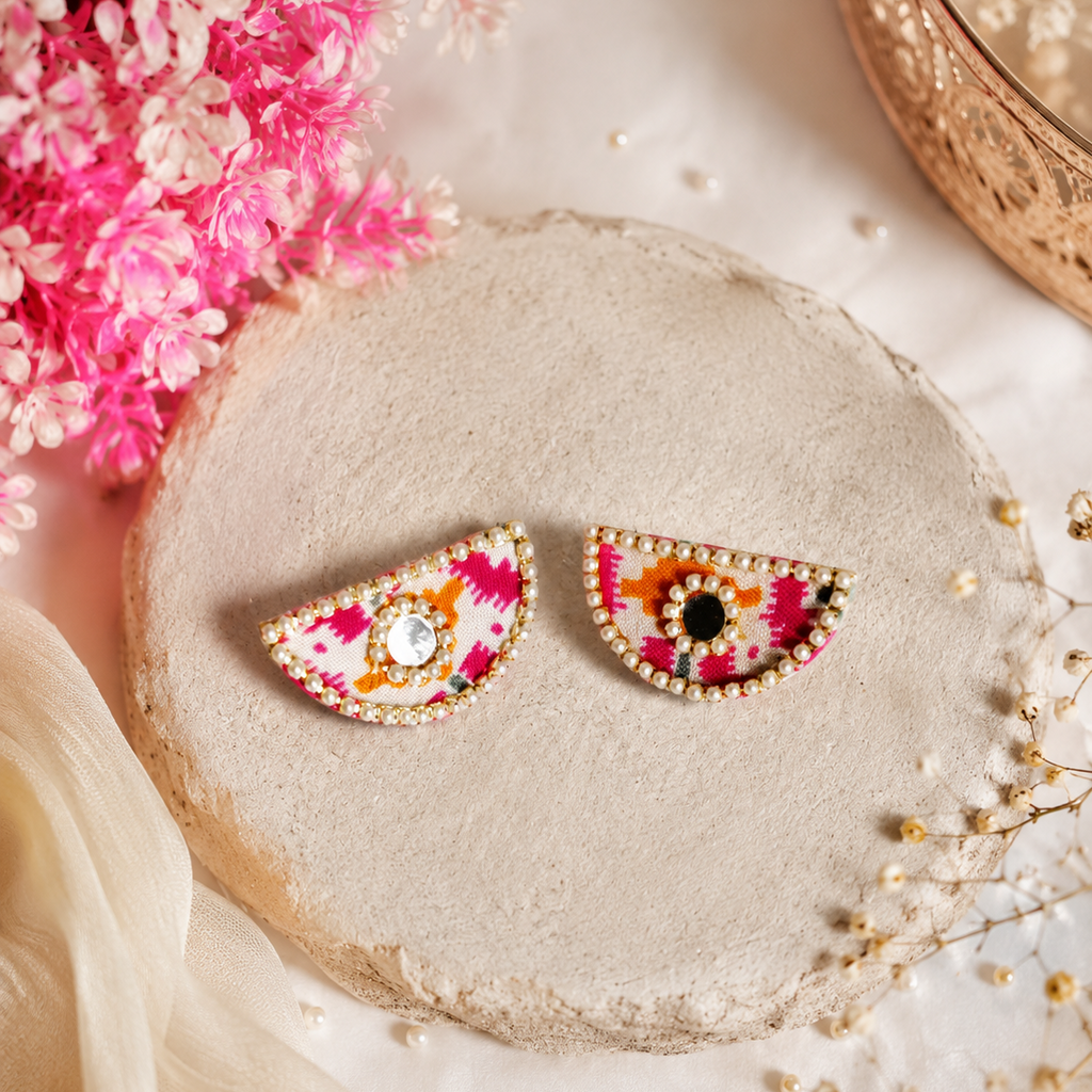 Festive Fabric Mirror Studs