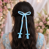 Handmade Blue Festive Hair Tie