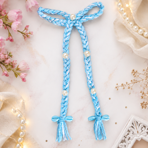 Handmade Blue Festive Hair Tie