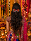 Festive Mirror Work Hair Accessory