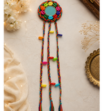 Colourful Thread Mirror Necklace