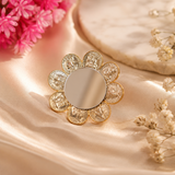 Navratri Coin Flower Ring