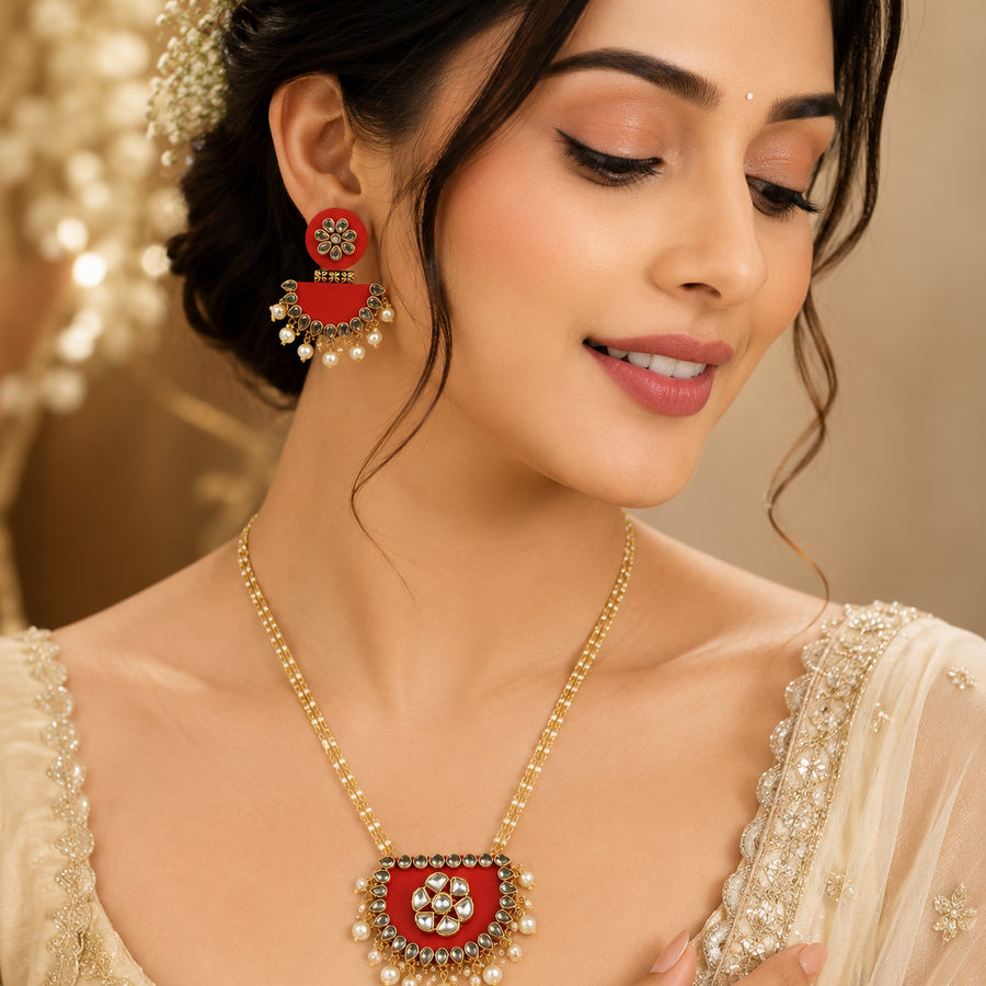 Royal Red Pendant Set
