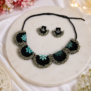 Festive Mirror Fabric Earrings
