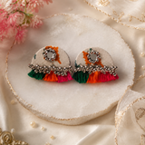 Traditional Navratri Fabric Earrings