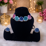 Multicolour Mirror Necklace Set