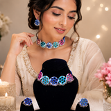 Multicolour Mirror Necklace Set